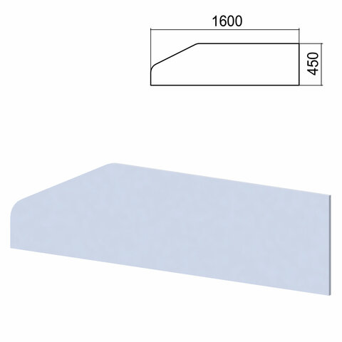 Экран-перегородка к столам "Арго" шириной 1600 мм, серый (КОМПЛЕКТ)