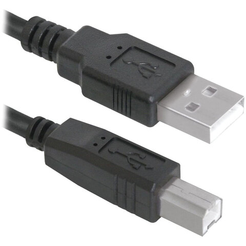 Кабель USB 2.0 AM-BM, 1,8 м, DEFENDER, для подключения принтеров, МФУ и периферии, 83763