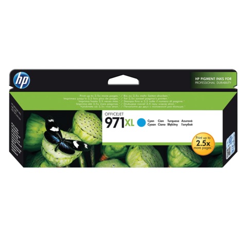 Картридж струйный HP (CN626AE) OfficeJet Pro X576/476/451/551, №971XL, голубой, оригинальный, ресурс 6600 страниц