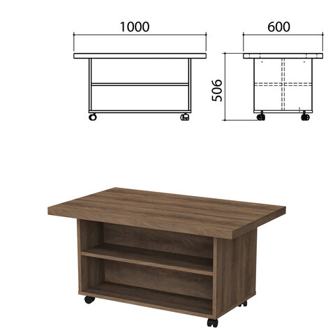 Стол журнальный "Приоритет", 1000х600х506 мм, лагос (КОМПЛЕКТ)