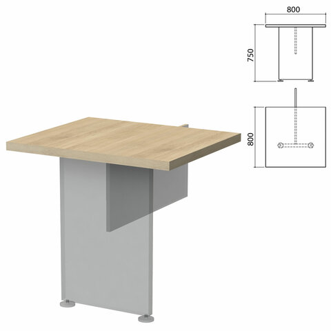 Столешница модуля стола приставного "Приоритет" (800х800х750 мм), кронберг, К-919, К-919 кронберг